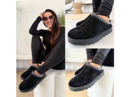 Nazouvací válenky SLIP ON  - BLACK