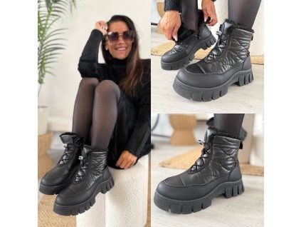 Zimní chunky boty ASPEN- BLACK