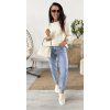 Máslové Jeans MOM COMFORT - BLUE