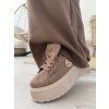 Tenisky CHUNKY - brown velvet