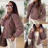 Prošívaná bomber bunda NAYA -Chocolate