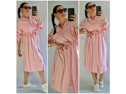 Dlouhé košilové šaty