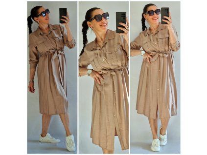 Dlouhé košilové šaty