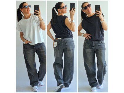 Džíny BARELKY tmavě šedé