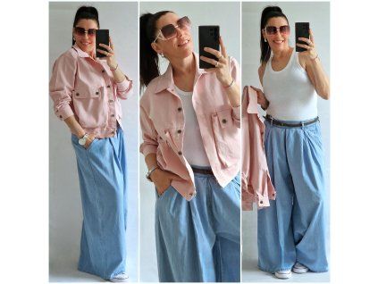 Široké džíny s páskem