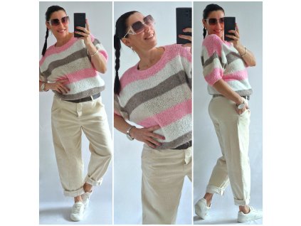 Manšestrové kalhoty s páskem