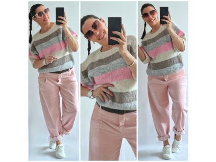 Manšestrové kalhoty s páskem