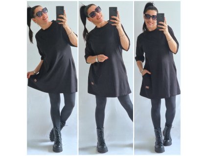 Šaty klasic s kapsami