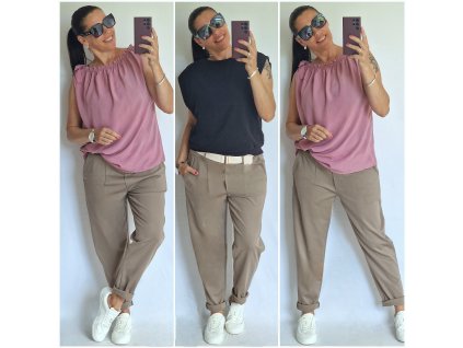 Jarni kalhoty s páskem