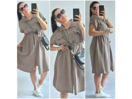 Mušelinové šaty propínací