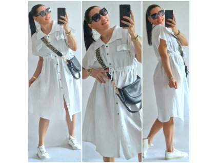 Mušelinové šaty propínací