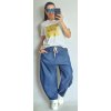 Džínové balónové kalhoty