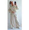 Máslové široké kalhoty FASHION