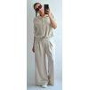 Máslové široké kalhoty FASHION