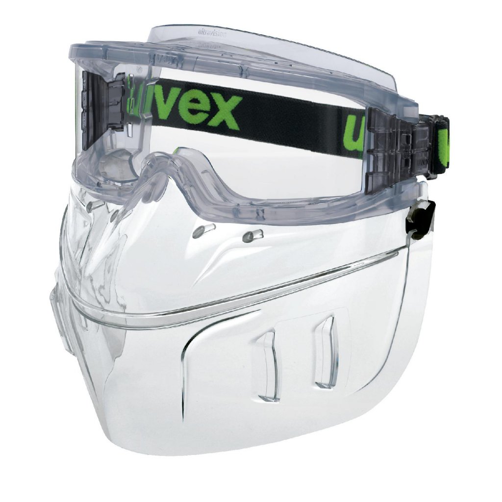 Uzavřené pracovní brýle se štítem Uvex ultravision faceguard 9301.555