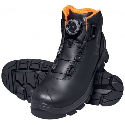 Bezpečnostní celokožená kotníková obuv s BOA®  uvex 2 6532 MACSOLE® S3L FO HI HRO SC SR