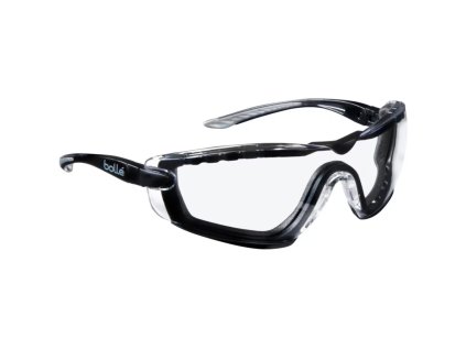 Čiré ochranné brýle s těsnícím rámečkem Bollé COBRA Hybrid se stranicemi
