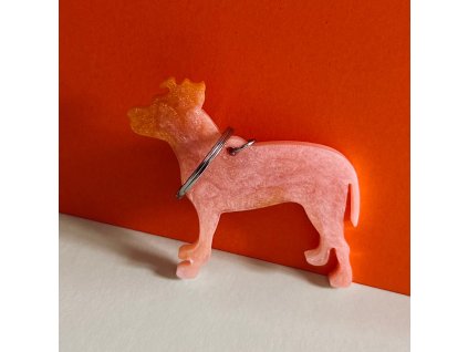 Ručně odlévaná klíčenka – pes boxer