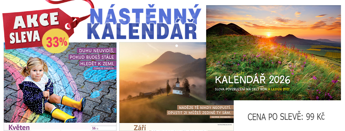 KALENDÁŘ NÁSTĚNNÝ 2026 - AKCE - VÝPRODEJ