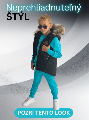 Zateplená čierna vesta