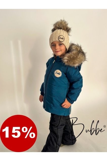 Petrolejová zimná bunda