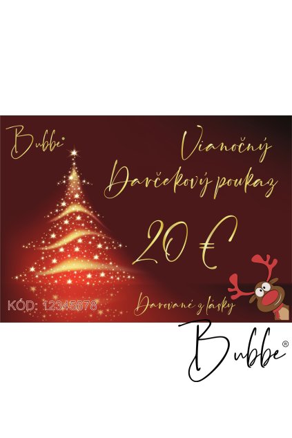 Vianočný darčekový poukaz 20 €