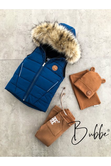 Tmavo modrá matná vesta