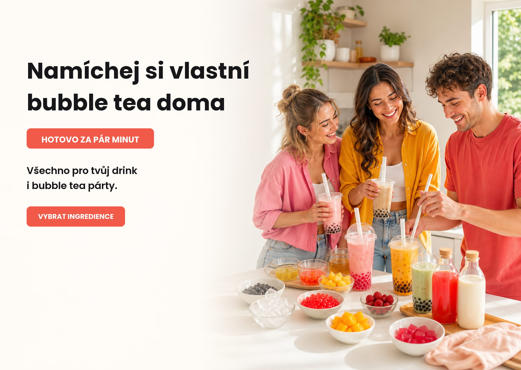 Namíchej si vlastní bubble tea doma - hotovo za pár minut.