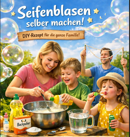 Seifenblasen selber machen – das einfache Rezept für große Seifenblasen zu Hause