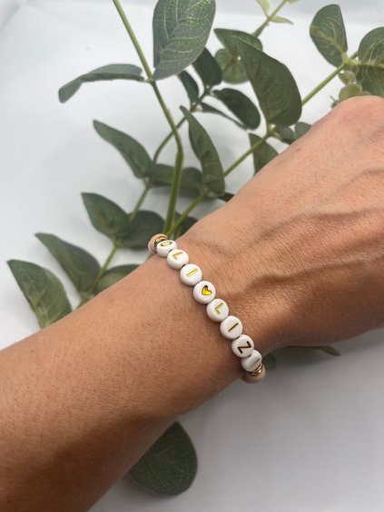 Mená náramok ružovo hnedý