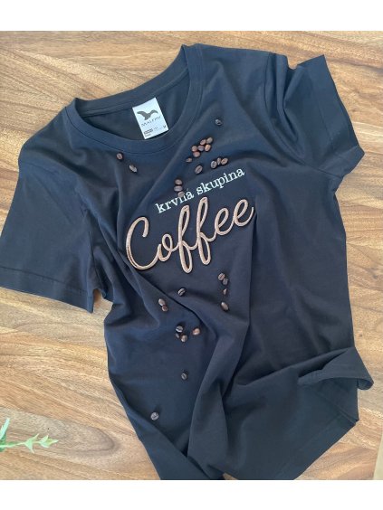 Tričko Coffee krvná skupina