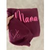 Dámska mikina Mama 3D bordovo/ružova