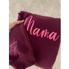 Dámska mikina Mama 3D bordovo/ružova
