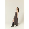 BUBELO MAXI ŠATY Z VEGANSKÉHO HEDVÁBÍ, BARVA CHARCOAL GREY SILKY TOUCH