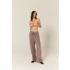 BUBELO DAMSKIE SPODNIE Z SZEROKIMI NOGAWKAMI Z MIESZANKI WISKOZY I LNU – KOLOR LILAC GREY