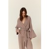 BUBELO DAMSKI KIMONO TOP Z MIESZANKI WISKOZY I LNU, KOLOR LILAC GREY