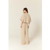 BUBELO DAMSKI MIĘKKI OVERSIZE TOP Z DZIANINY DRESOWEJ, KOLOR TAUPE
