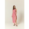 BUBELO LETNIA MUŚLINOWA SUKIENKA MAXI, KOLOR DUSTY PINK