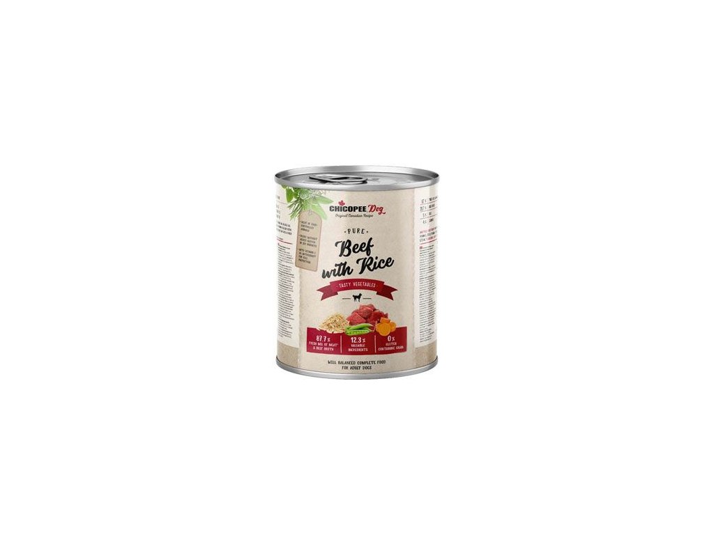 Chicopee Dog konz. Pure Beef with Rice 800g