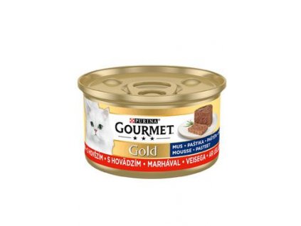 Gourmet Gold konz. kočka pašt. jemná s hovězím 85g