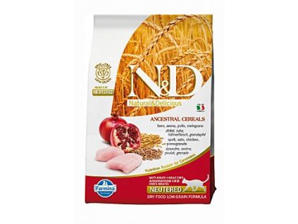 N&D LG CAT Neutered Chicken & Pomegranate 300g