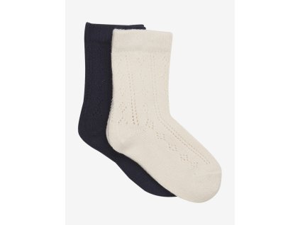 Ponožky detské - dierkované offwhite (2ks)