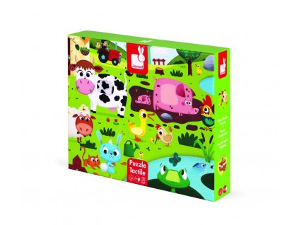 Dotykové puzzle - Zvieratká na farme