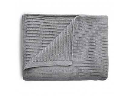 MUSHIE pletená deka - pásiková Gray