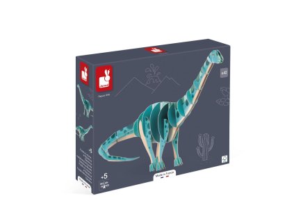 J05840 Janod Drevene 3D puzzle Dinosaurus Diplodocus Dino 08