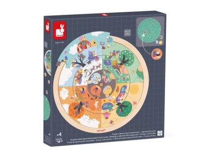 J05090 Janod Didaktik Vzdelavacia hra sustredenie a pozorovanie Puzzle Zahrada 01