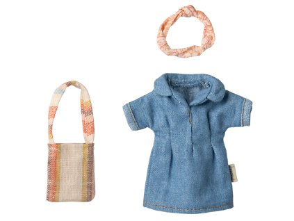 Džínsové šaty a taška pre myšku (maminka)