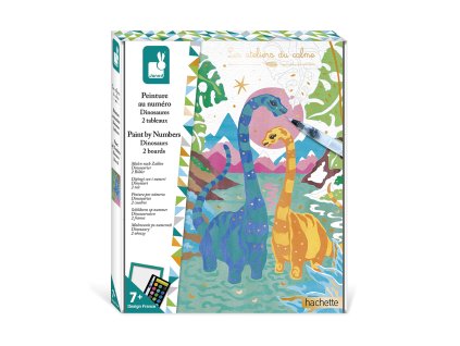 J07982 Janod Atelier Sada Maxi Malovanie s cislami Dinosaury 01