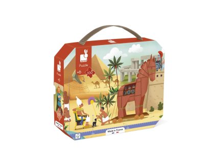 J02553 Janod Panoramaticke puzzle pre deti Antika a Mytologia v kufriku 04