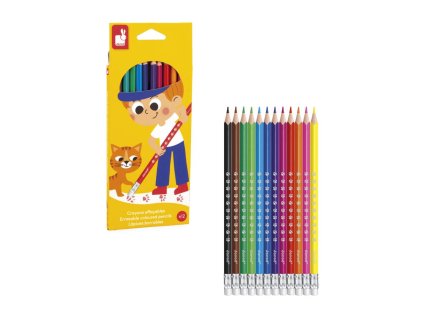 J07414 Janod Detske pastelky s gumou pre deti odolne 02